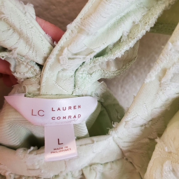 Lauren Conrad Mint Green Lace Floral Sleeveless Boho Top - Picture 3 of 6